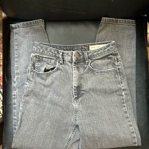 ASOS Faded Black High Rise Taper Leg Jeans